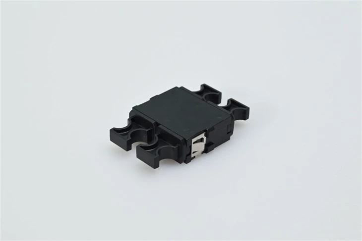 MTP®/MPO-8/12/24 Black Fiber Optic Adapter/Coupler With Flange, Key Up To Down